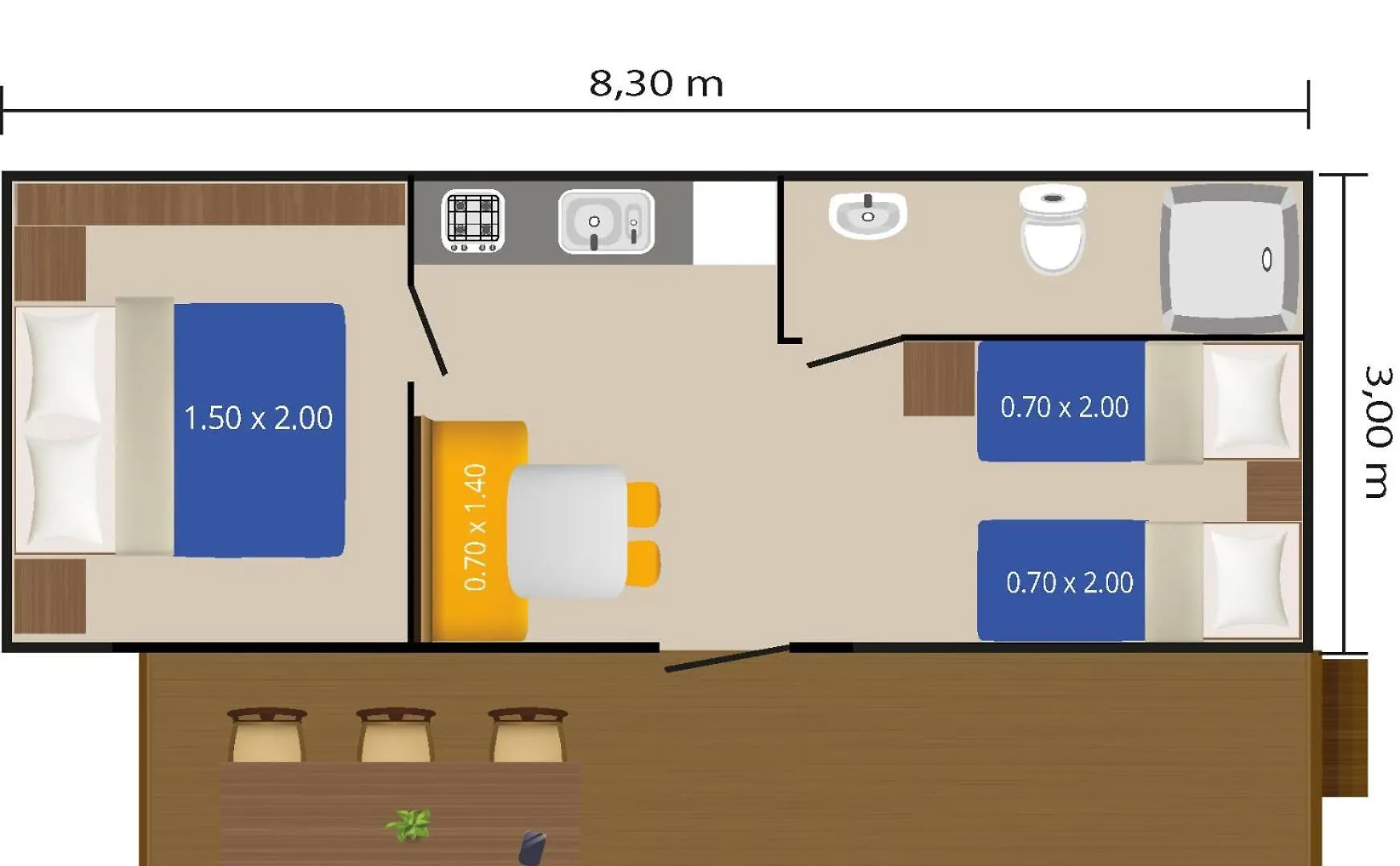 Easyatent Mobile Home Bijela Uvala Mugeba